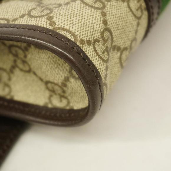 Gucci Waist Bag GG Supreme Sherry Line 152597 Leather Brown Men's Women's - Picture 7 of 10